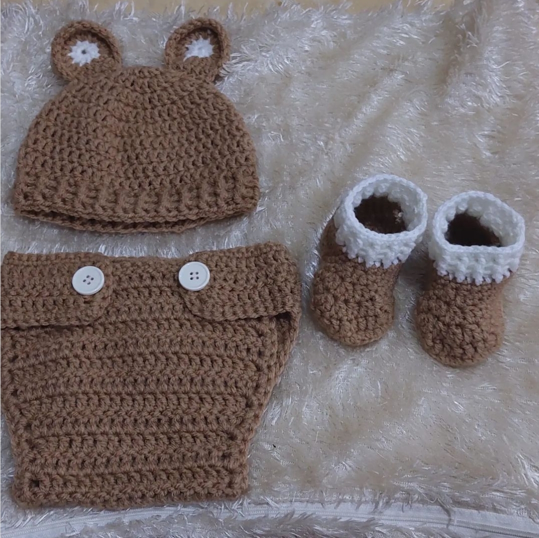 Conjunto de osito café