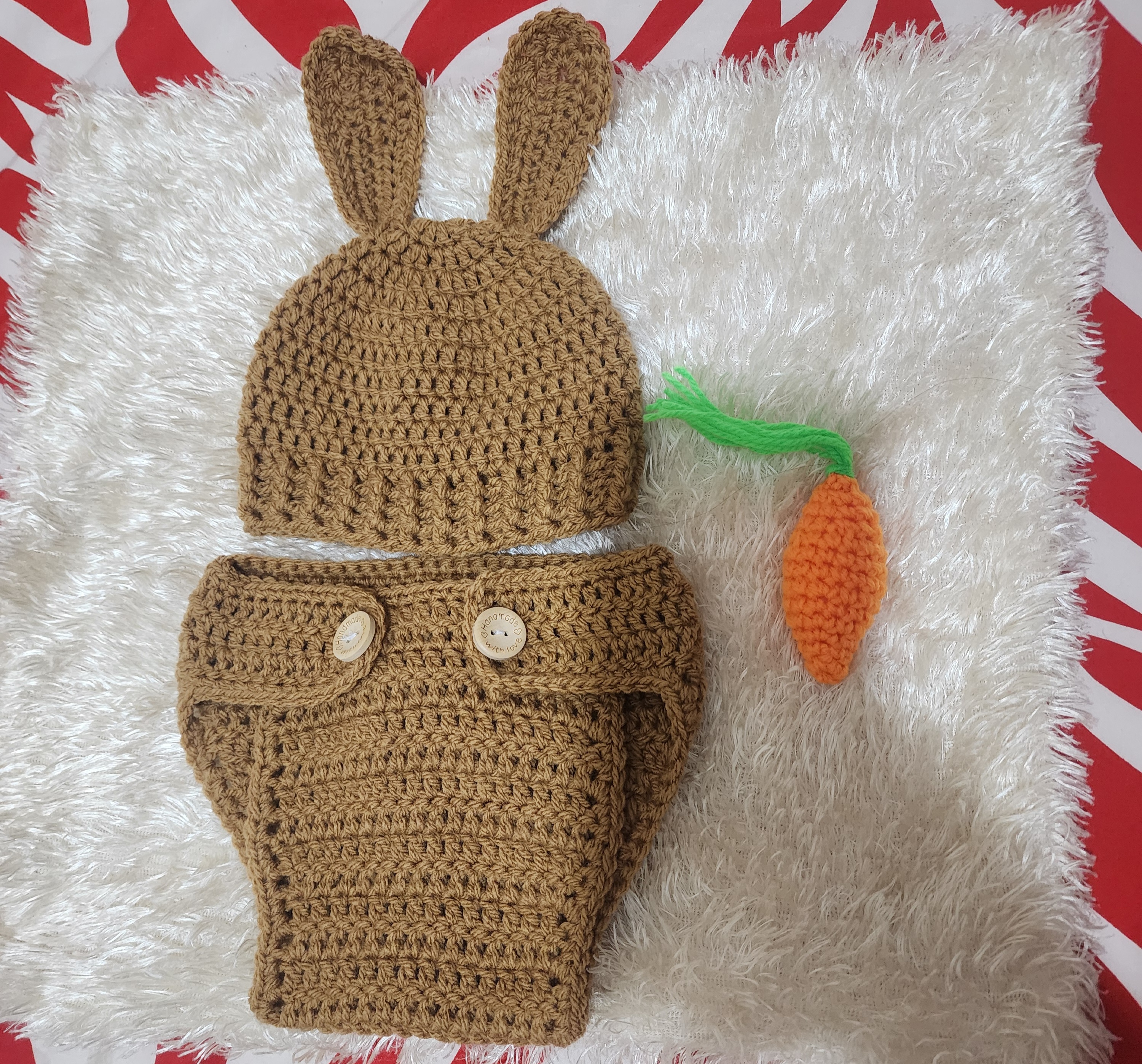 Conjunto de conejito café