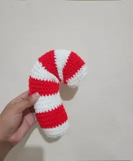 Bastón de caramelo navideño