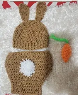 Conjunto de conejito café