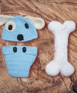 Conjunto de perrito azul