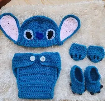 Conjunto Stitch con cubrepañal