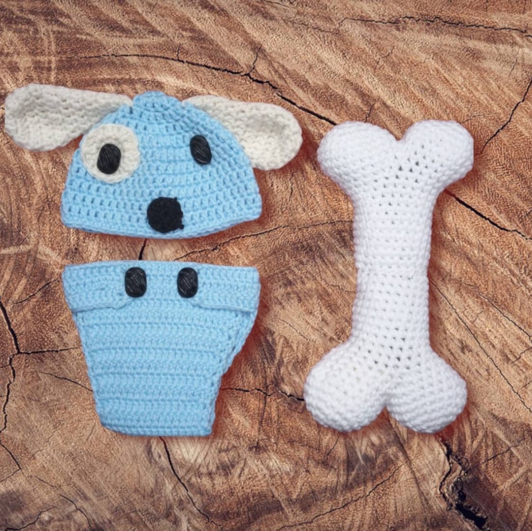 Conjunto de perrito azul